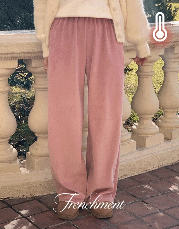 Winter Velour Corduroy Fur Spring Velvet Wide Training Pants Raised Fleece Trousers/Fleece Fleece-lined/Corduroy Pants 长裤