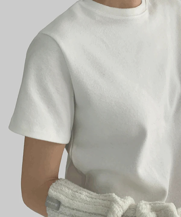 Amon Peach Fleece-lined Short Sleeve T-Shirt 短袖上衣