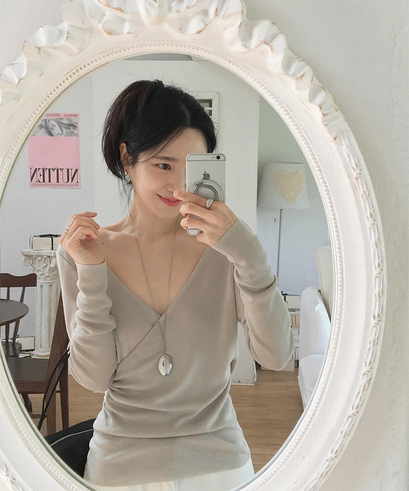 Inlove Open Knit (Spring, Wrap Design, Slim Fit) 針織衫