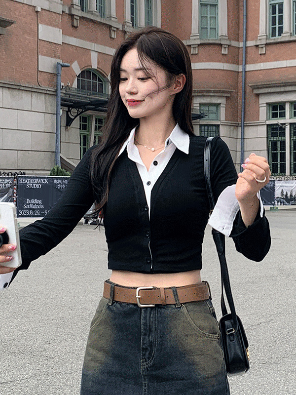 BB layered shirt cardigan 开襟衫