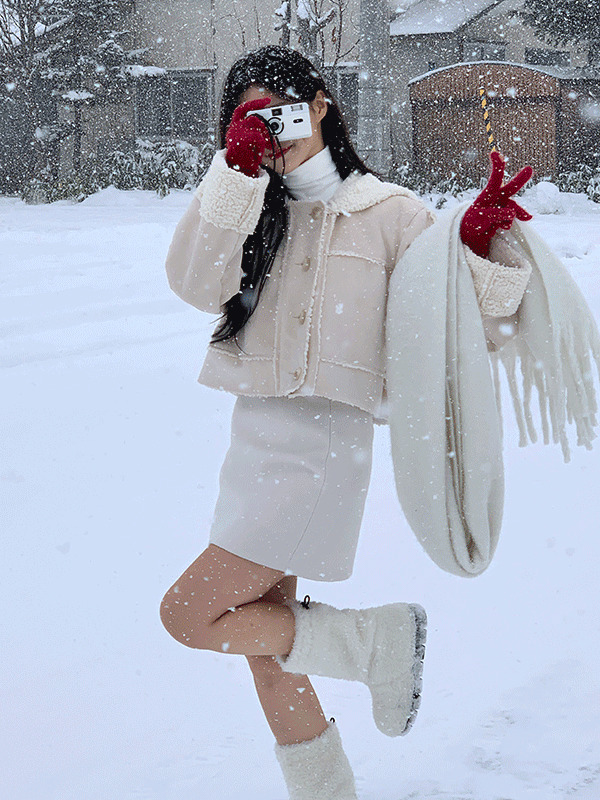 cocoa wool skirt 裙子