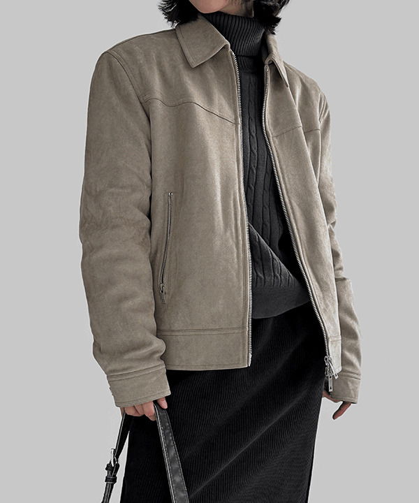 Recton minimal suede jacket
