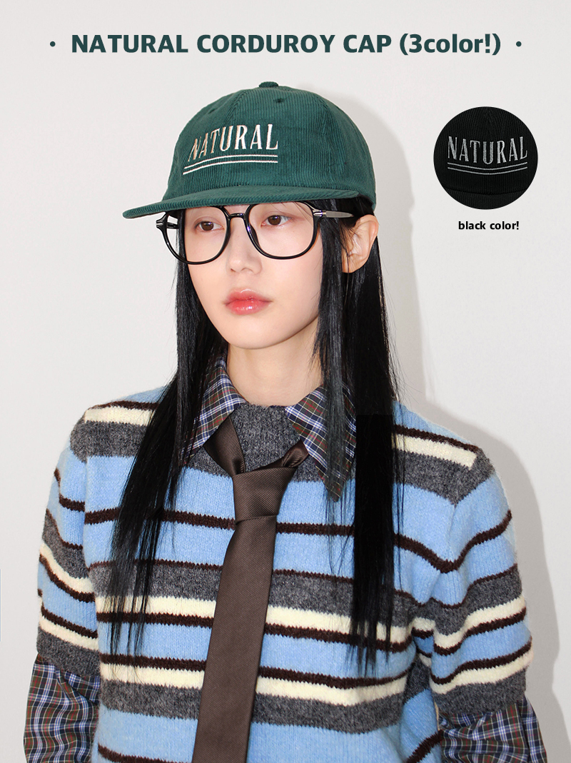 NATURAL CORDUROY CAP 帽子