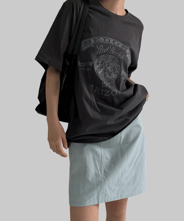 Red Rock Printing Overfit Short Sleeve T-Shirt 短袖上衣