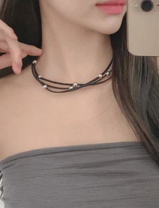 Shamud Ball 3-row Layered Necklace