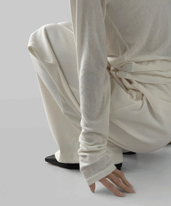 Morebin Angora Turtleneck T-Shirt 针织衫
