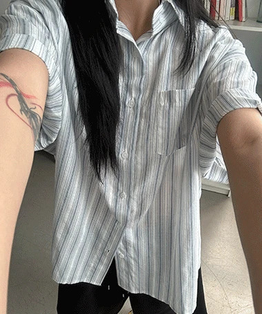 Fruit Stripe Overfit Short Sleeve Shirt 衬衫