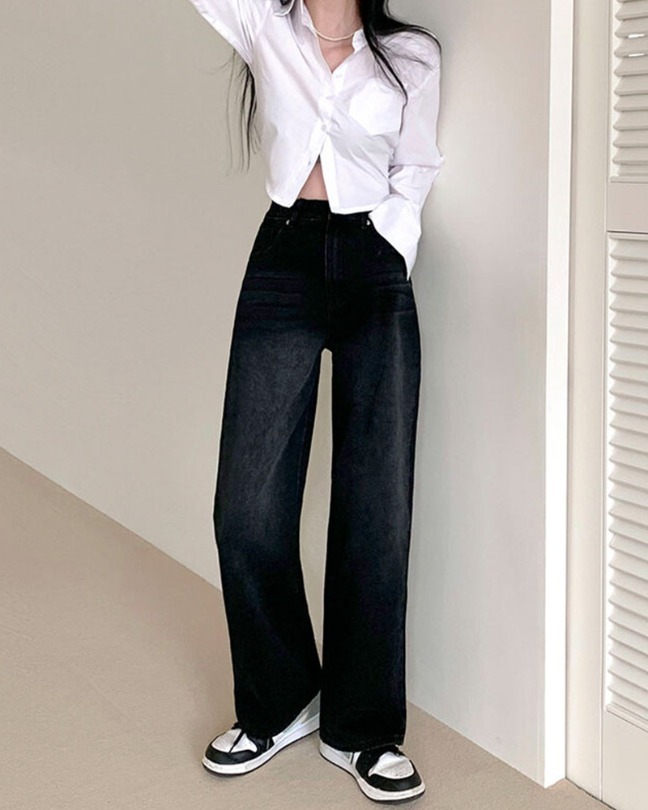 Washing Wide Denim Pants 牛仔裤