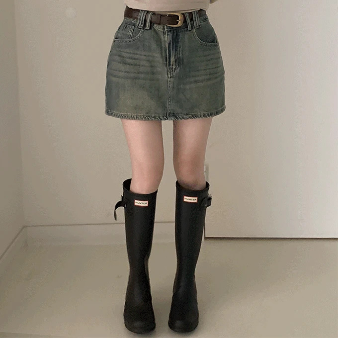 Wasson Skirt Pants Belt Set -3 Colors 裙子
