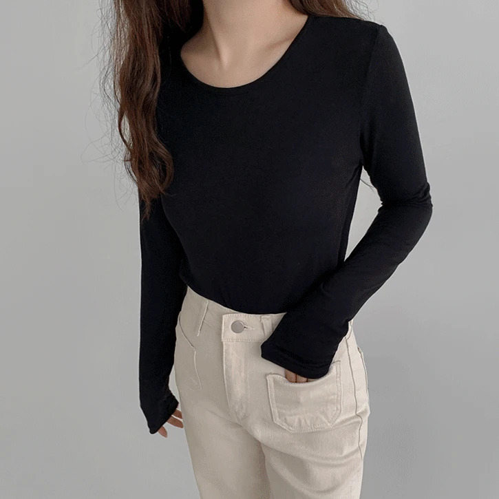 Slim Rappa Round Neck T-shirt 长袖上衣