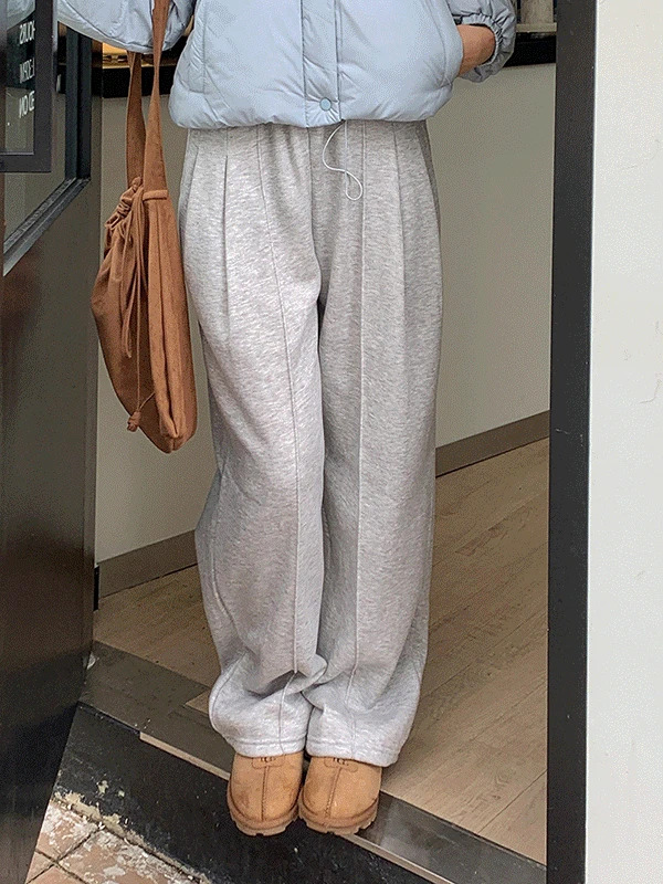 Creed Spring Fleece-lined Wide Pintuck Banding Training Pants 长裤