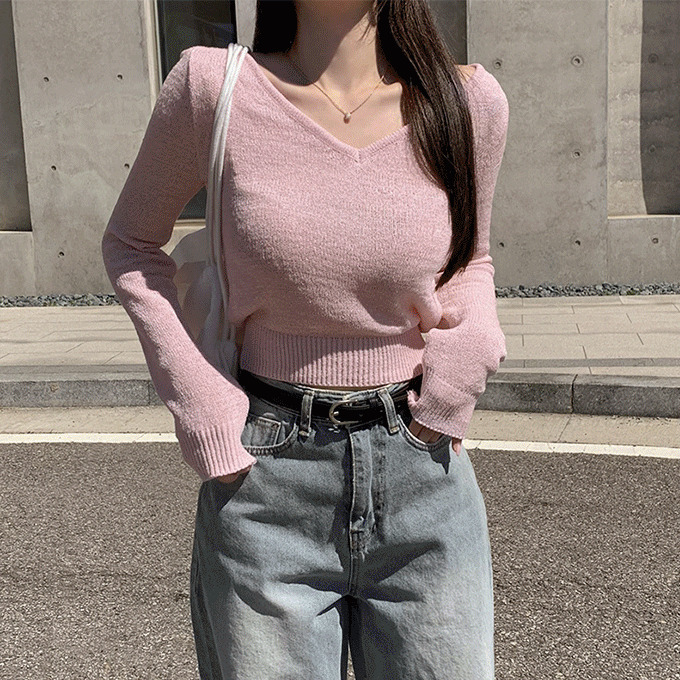 Skye V V-Neck Knitwear -5 color 针织衫