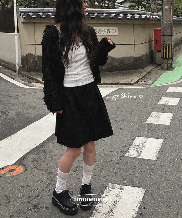 中長A字半身百褶裙