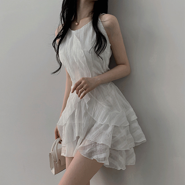 Robill A-line Cancan Frill Bustier Sleeveless Mini Dress 短裙