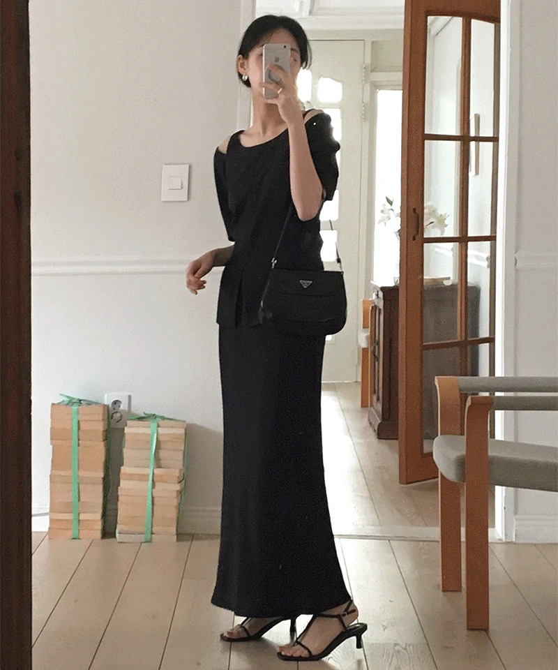 Kubo Satin Long Skirt (Guest Look, Work Look, Office Look) 裙子