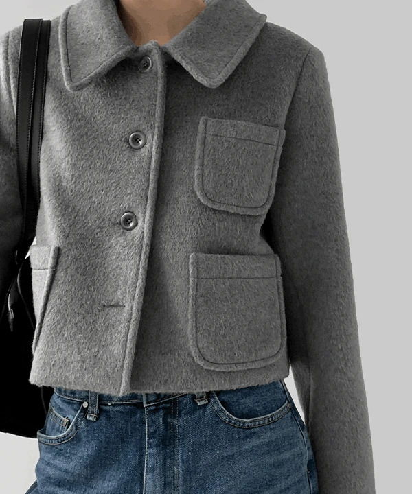 Clutches Pocket Wool Crop Jacket