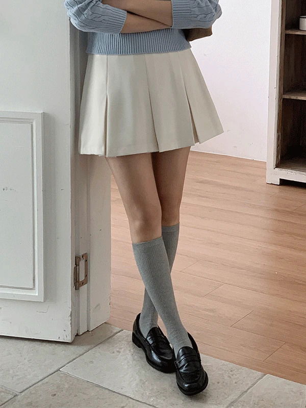 Sage Pleated Skirt