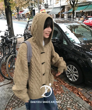 Melt Overfit Twisted Duffle Hooded Cardigan (Additional Colors) 开襟衫