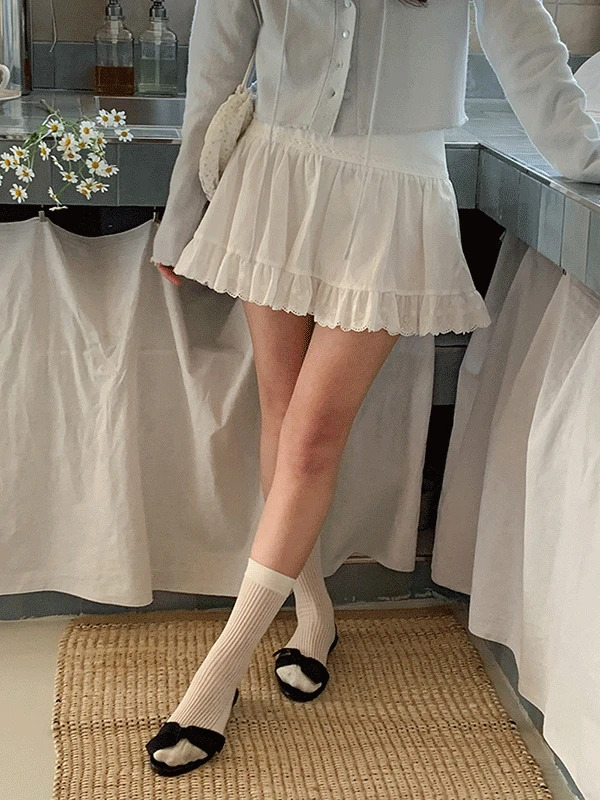 Ferni Summer Cotton Lace Skirt Mini Skirt 裙子