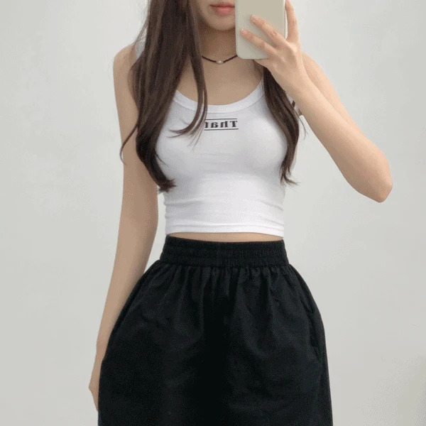 That Printing Crop Sleeveless 3color
