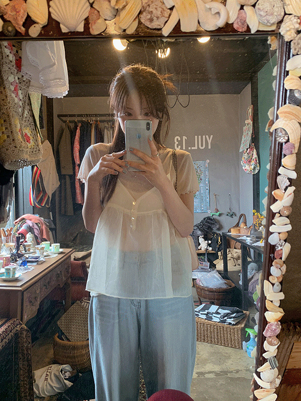 細肩帶背心襯衫 3色