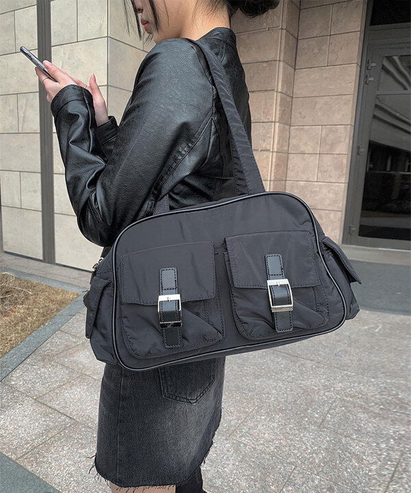 Mitch nylon Boston shoulder bag