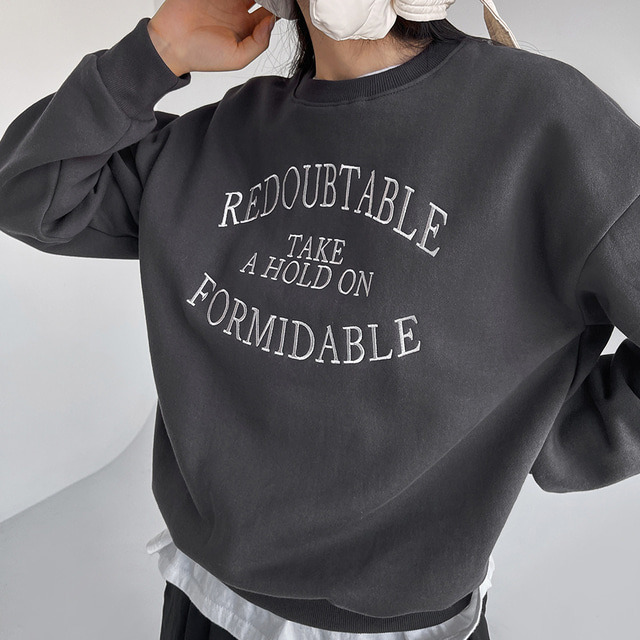 Big size 55-99 Teiko English lettering Fleece-lined Sweatshirt 长袖上衣