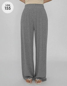 Short Pleats 2 Banding Summer Wide Pants