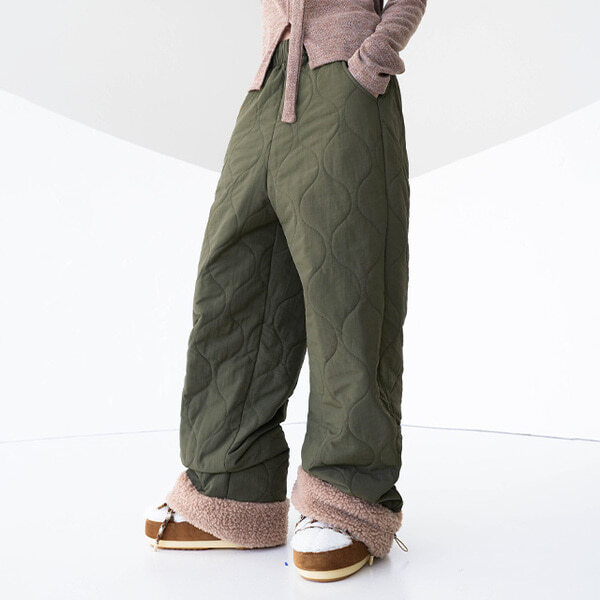 Qualted stopper padded pants 拉鍊外套