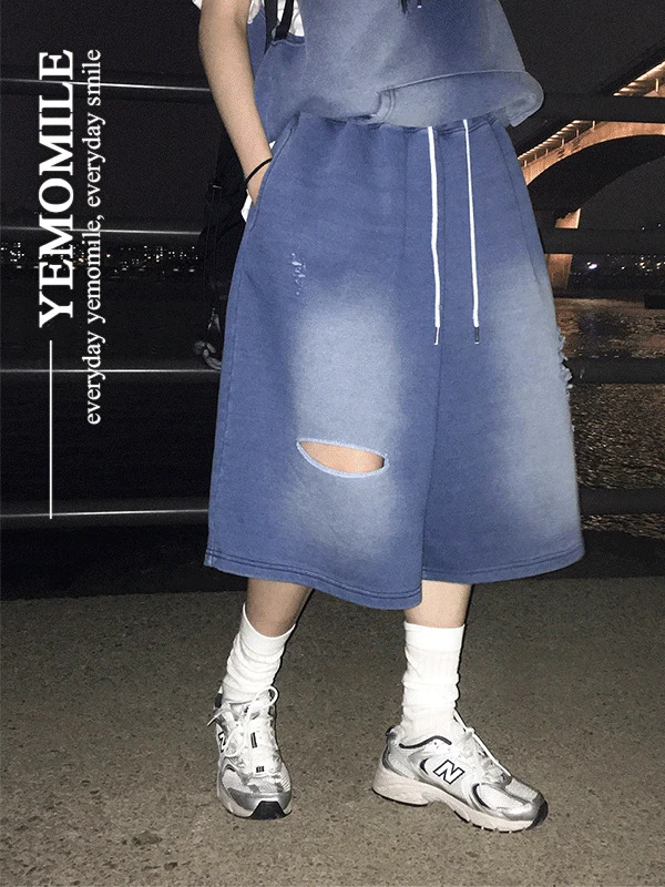 Claim Bermuda Faded Damage Pants