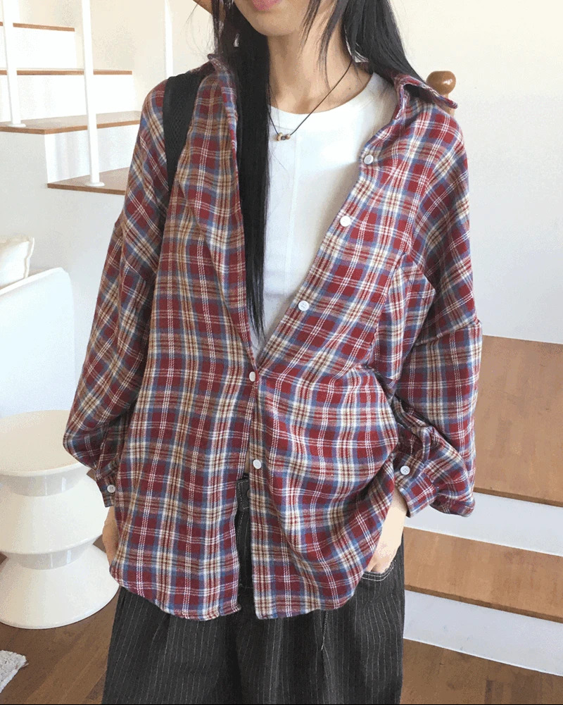 Tucker Overfit Check Shirt Shirt 衬衫
