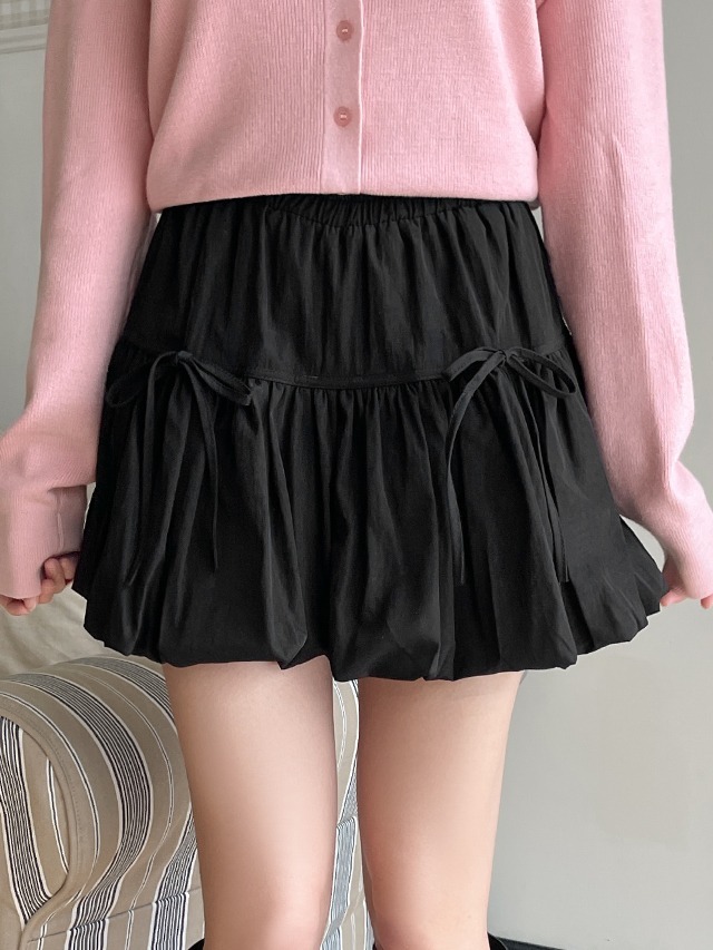 Big Size S-XL Netaven Ribbon Balloon Banding Mini Skirt Skirt 裙子