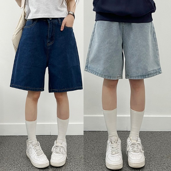 S~XL Basic 5-part denim pants