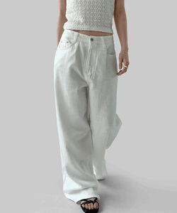 ベイデルワイドテンセルコットンパンツ