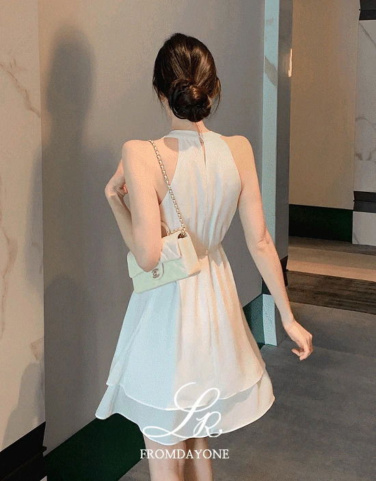Made) Angel Halter Chiffon Dress 短裙