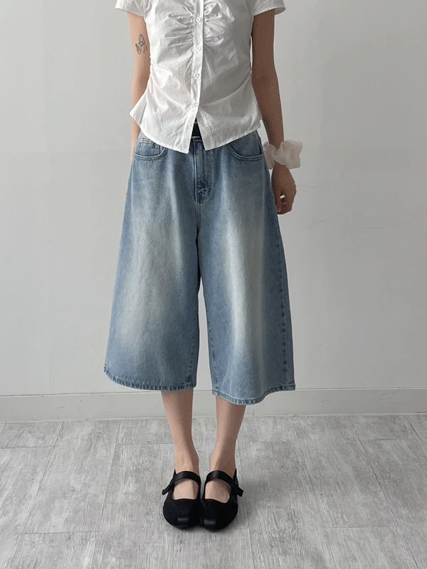 842 Faded Bermuda Denim Pants