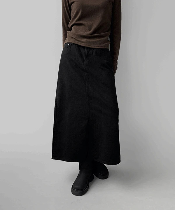 Salt Peach Fleece-lined Cotton Long Skirt 裙子