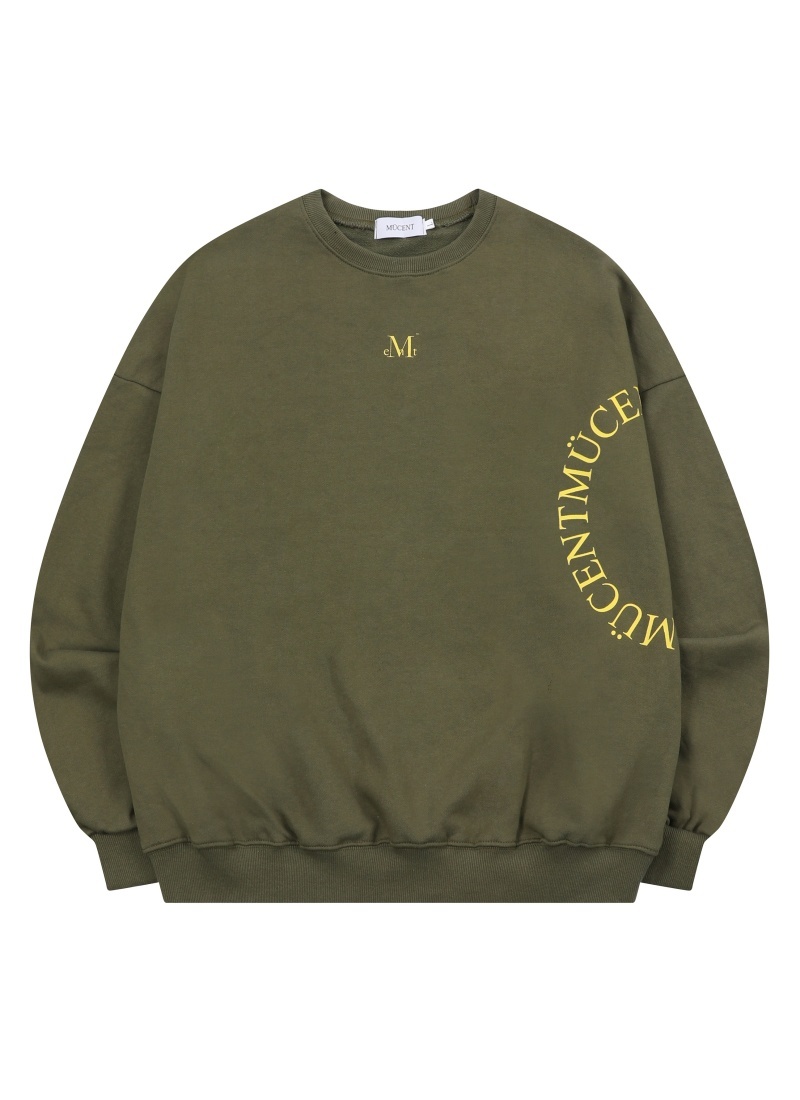 SIDE ARC LOGO SIGNATURE Sweatshirt UNISEX Side circular logo signature Sweatshirt to man unisex (2 colors) 长袖上衣