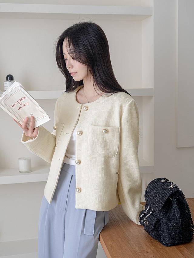 Big size 55-88 Mnen round gold pearl tweed jacket wedding guest look 夹克