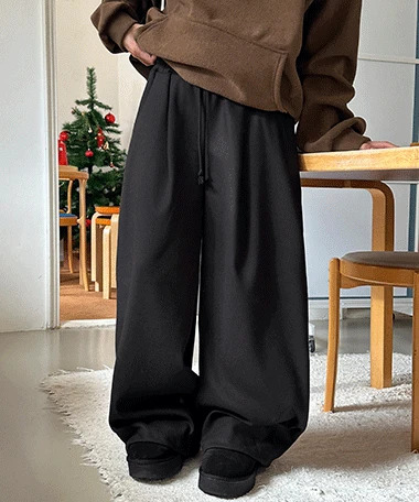 Antal Fleece-lined Banding Wide Pants 长裤