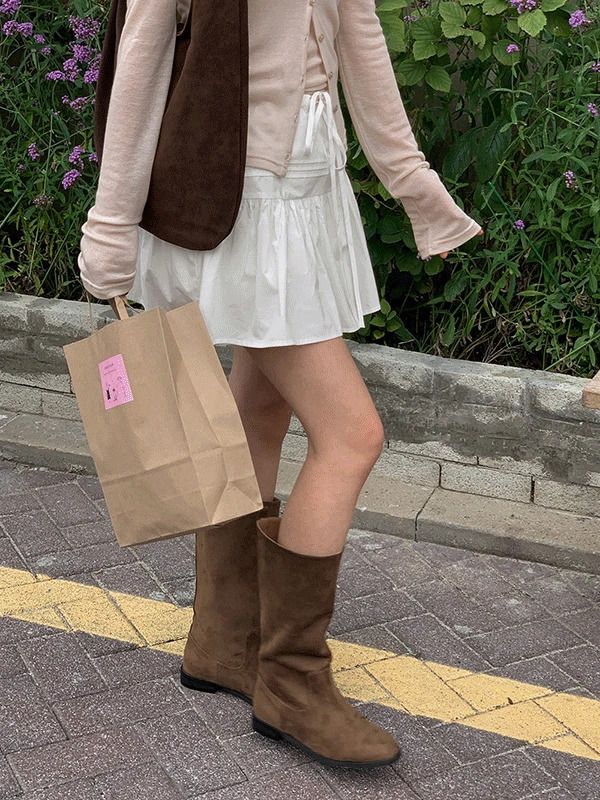 Beth Spring Suede Round Half Boots 靴子