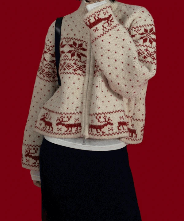 Four Seasons Nordic Two Way Knitwear Zip-up Zip-up