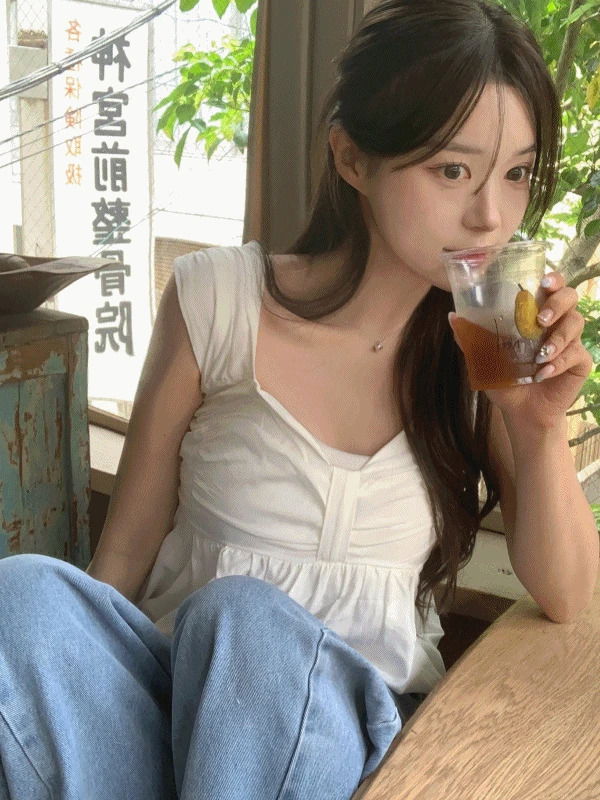 Pure Ribbon Shirring Blouse