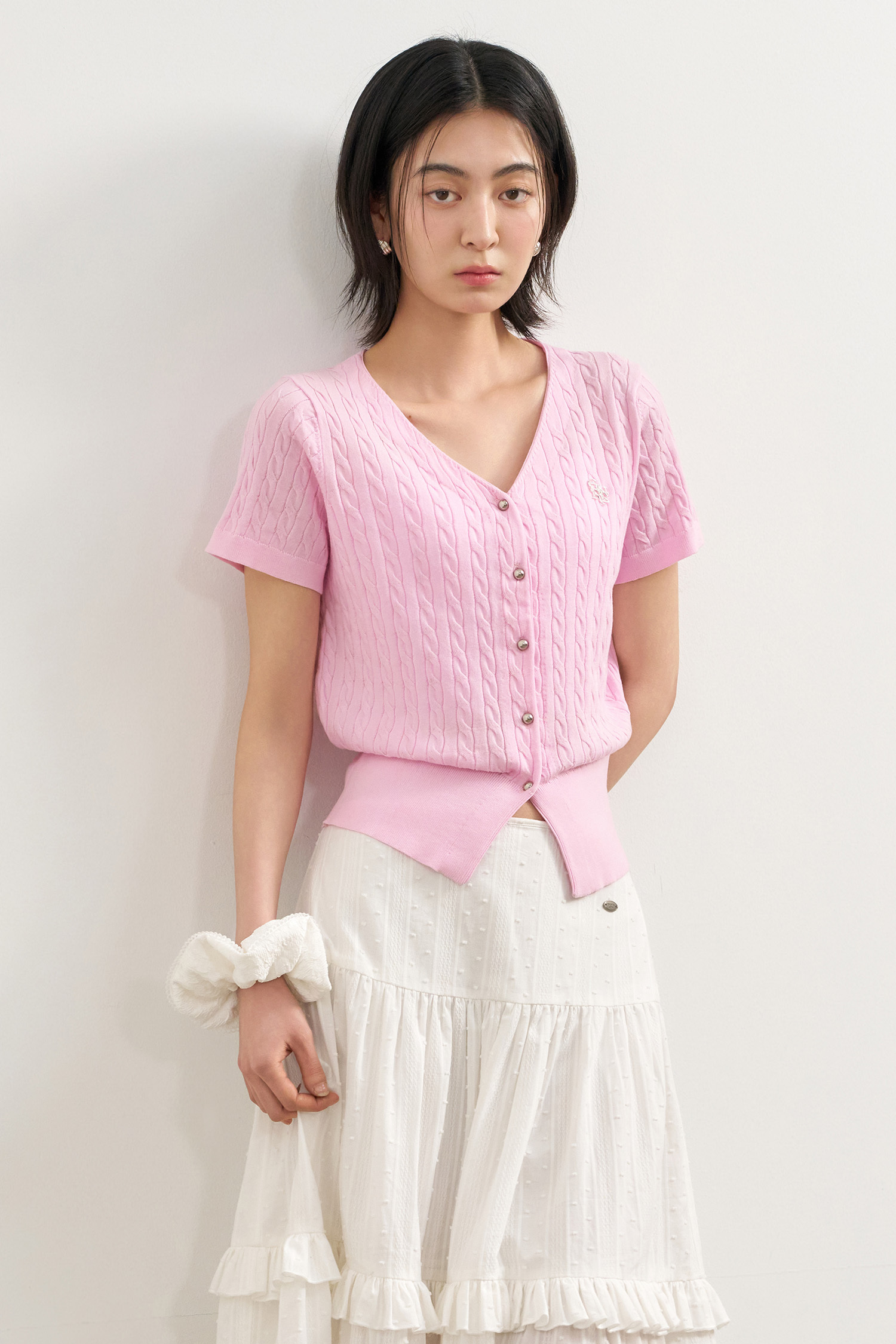 WOMAN Tencel V- V-Neck Cardigan 針織外套