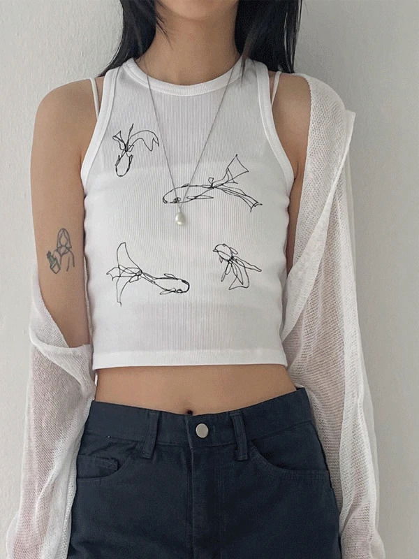 Sheep Ribbed sleeveless 