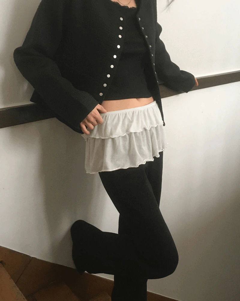 Into Wool Cancan Frill Wrap Skirt