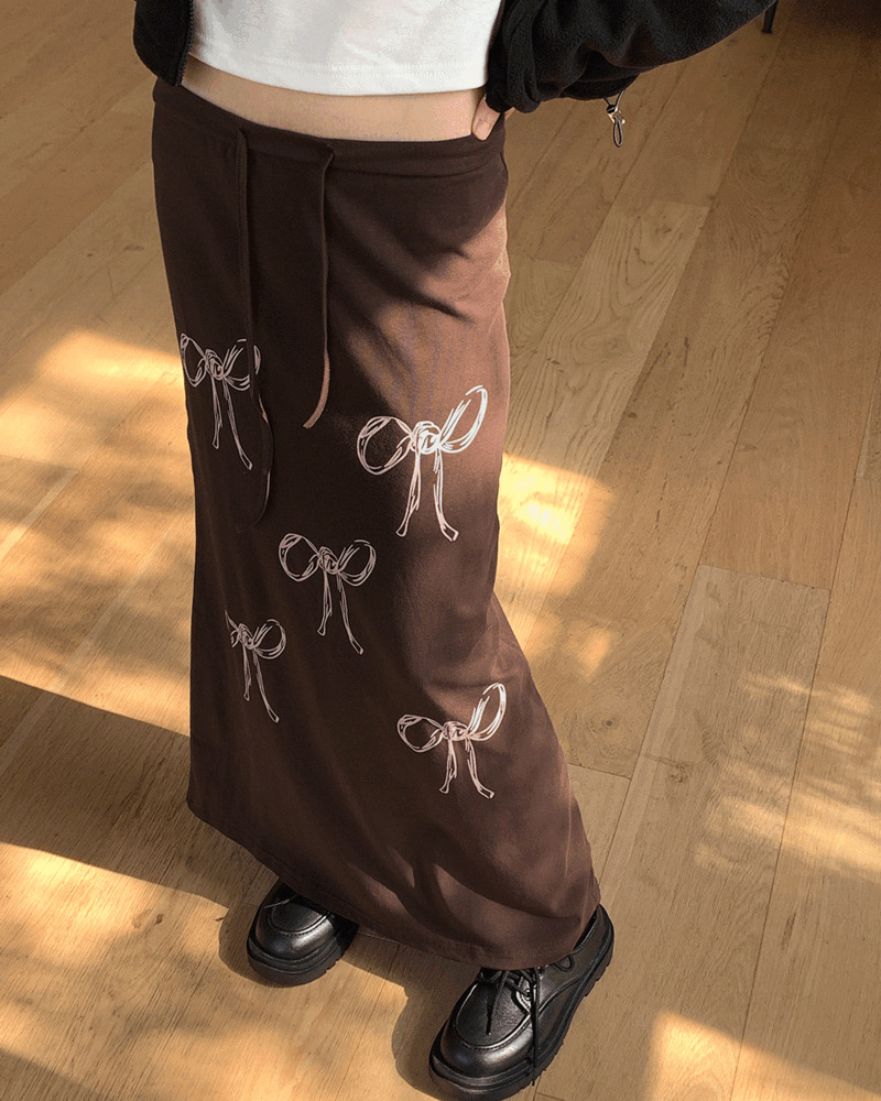 Tibur Ribbon Ballet Core Training Long Skirt 裙子