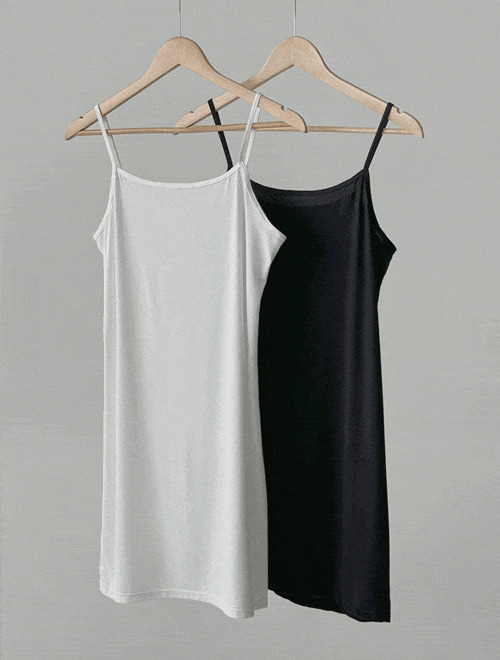  Sleeveless long inner Dress -2 colors 長洋裝