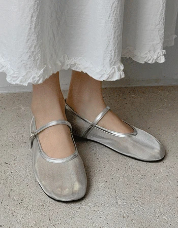 Caves #mesh flat mary jane