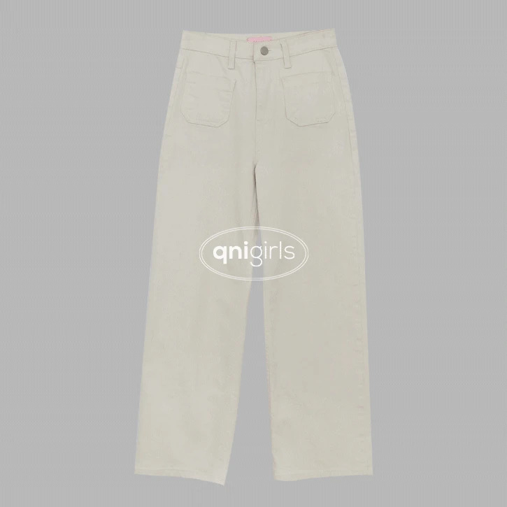 Pentagonal Pocket 3 Banding Spandex Straight Pants 长裤